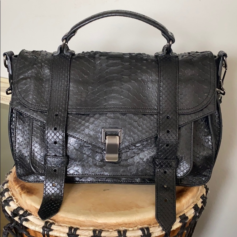 Proenza Schouler PS1 black snakeskin LIKE NEW!!